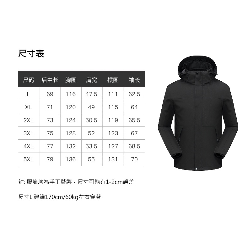 DZRZVD杜戛地四防機能衣【220805男款兩件式外套】耐用滑順YKK拉鍊.TEFLON超潑水.防風防水防汙保暖衝鋒衣, , large