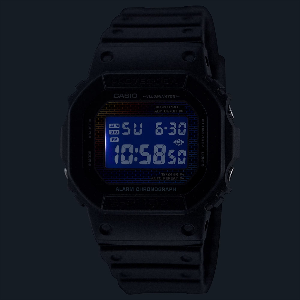 CASIO 卡西歐 G-SHOCK 彩色磚牆系列 電子錶 學生錶 DW-5600RW-1, , large