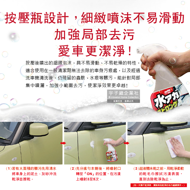 [日日好物]日本Soft99-車身去污強效型除水垢泡沫清潔劑(W264)葡萄柚香500ml/按壓瓶(汽車美容保養免水洗環保型洗車精), , large