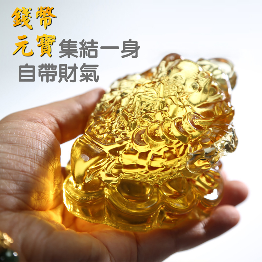 🐸 Wealth-Attracting Money Toad (Glazed Glass) 🐸 Money-Biting Toad for attracting and accumulating wealth, , large