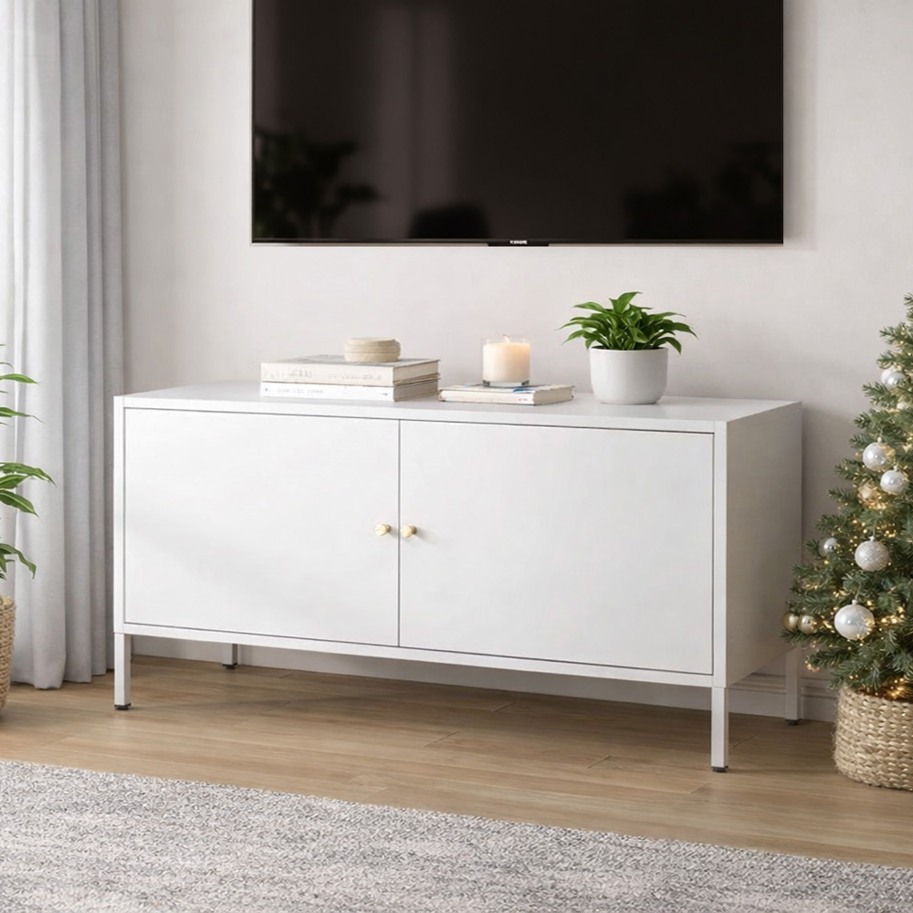 【AOTTO】現代簡約風高腳雙開門電視櫃(TA-7001W)