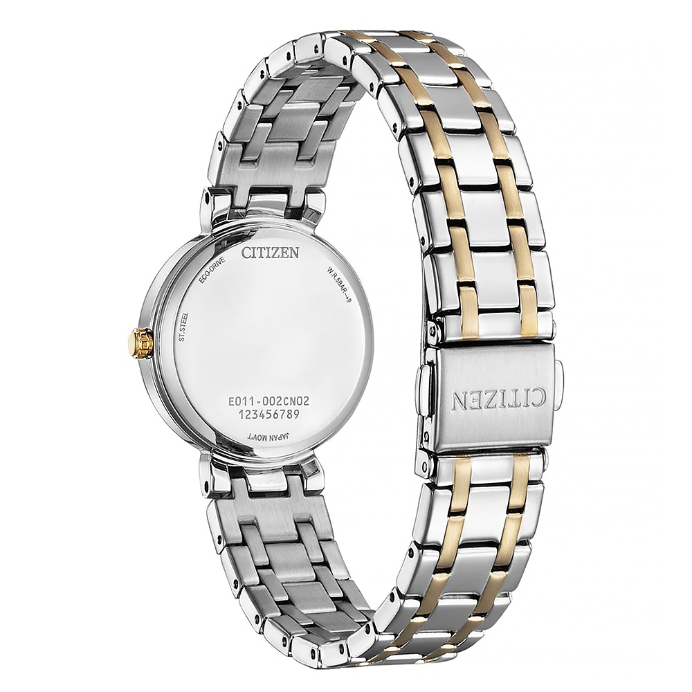 CITIZEN 星辰 LADY 優雅菱格紋光動能女錶 EW2696-84A, , large