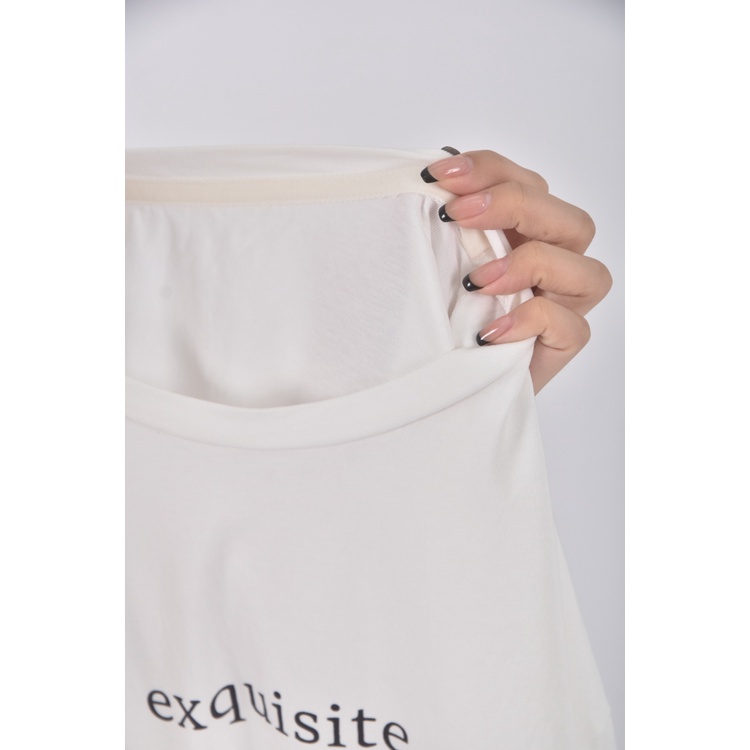 (F) mouggan字母白色長袖上衣二手衣, , large