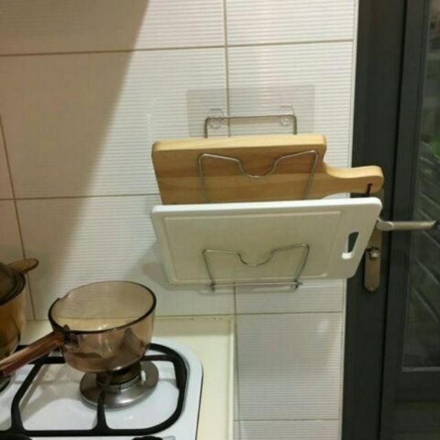 [熊好貼國際]鍋蓋 免鑽免釘(304不繡鋼 )平整光滑面(選重覆貼)粗糙紋路牆面皆可貼(選超黏貼) 無痕掛勾掛鉤, , large