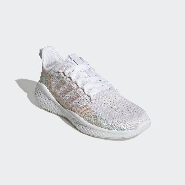 Adidas Fluidflow 2.0 女 慢跑鞋 運動 休閒 輕量 支撐 緩衝 愛迪達 白 粉橘 [GW4015], , large