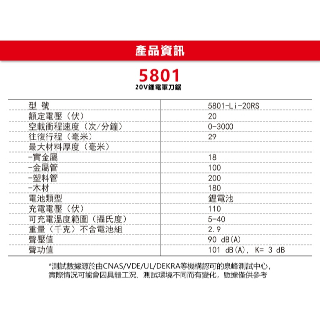 WIN五金 DEVON 大有 5801-Li-20RS  20V 軍刀鋸 往復鋸 電鋸 切割 切斷 20V 鋰電 馬刀鋸, , large