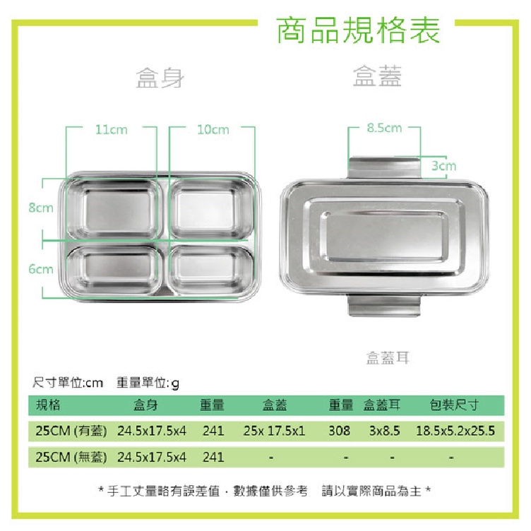 PERFECT 理想牌 極緻316不鏽鋼四格餐盤分格便當盒環保餐盒 25cm無蓋-Leidea樂德兒, , large