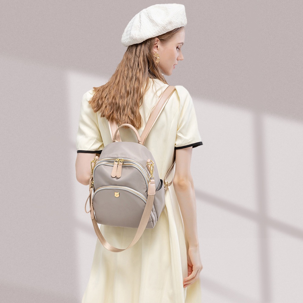 SPRING-簡約尼龍後背包休閒後背包3way小款後背包-多色, , large