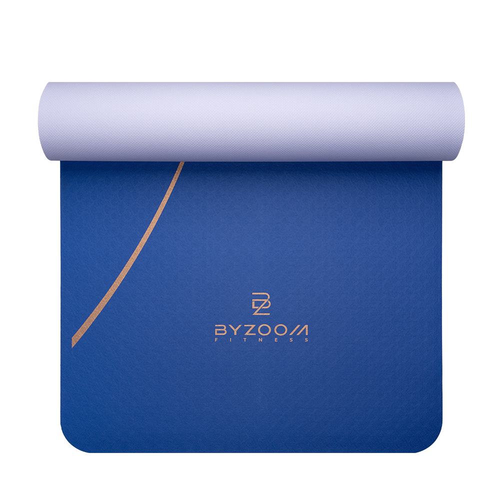 Flow With Katie TPE Yoga Mat 6mm (Blue)