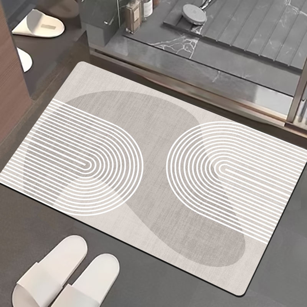 Nano suede soft diatomaceous earth water-absorbent anti-slip floor mat, , large