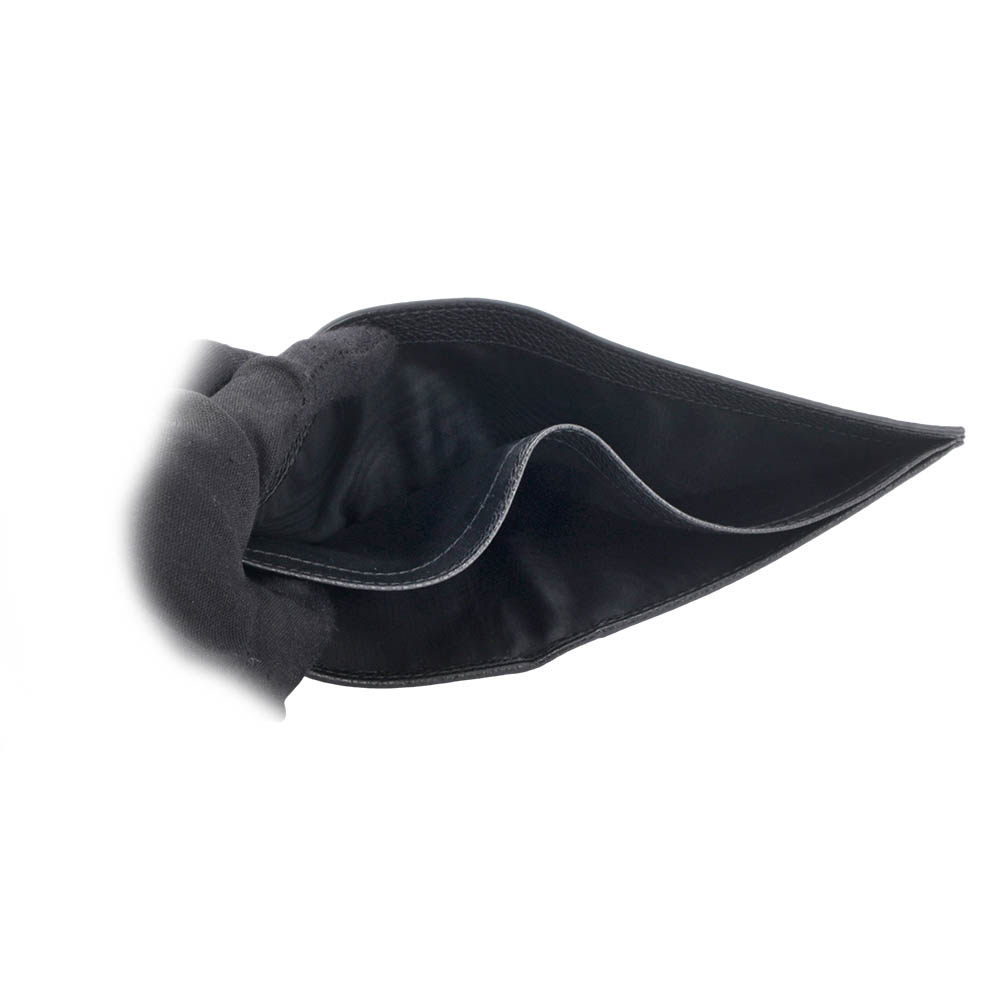 PRADA 銀字Logo 粒紋牛皮對開8卡短夾/黑色, , large