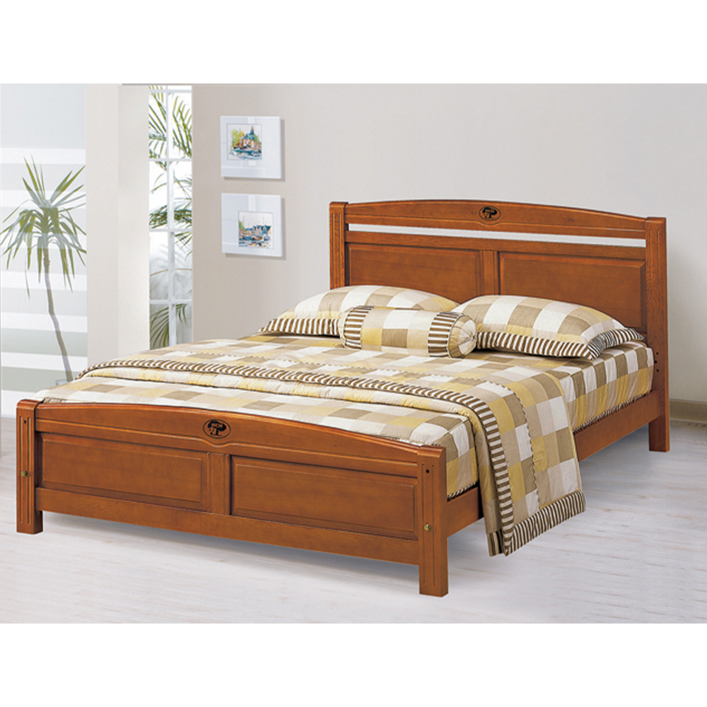 【唯熙傢俱】安克拉柚木色5尺雙人床, , large