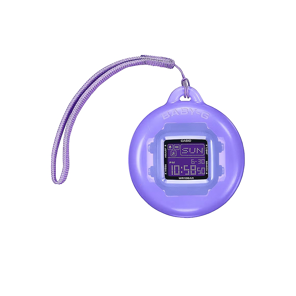 CASIO 卡西歐 BABY-G 30週年 手錶和錶殼吊飾套組  女錶 BGD-10K-2【加贈庫洛米保護套】, , large