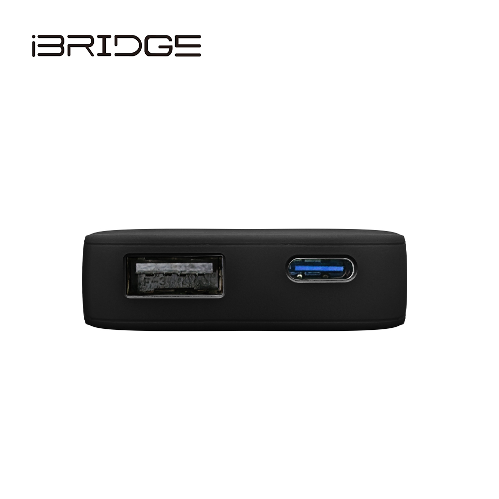 iBRIDGE GaN 65W 超薄型急速電源供應器-USBA+Type-C-黑, , large