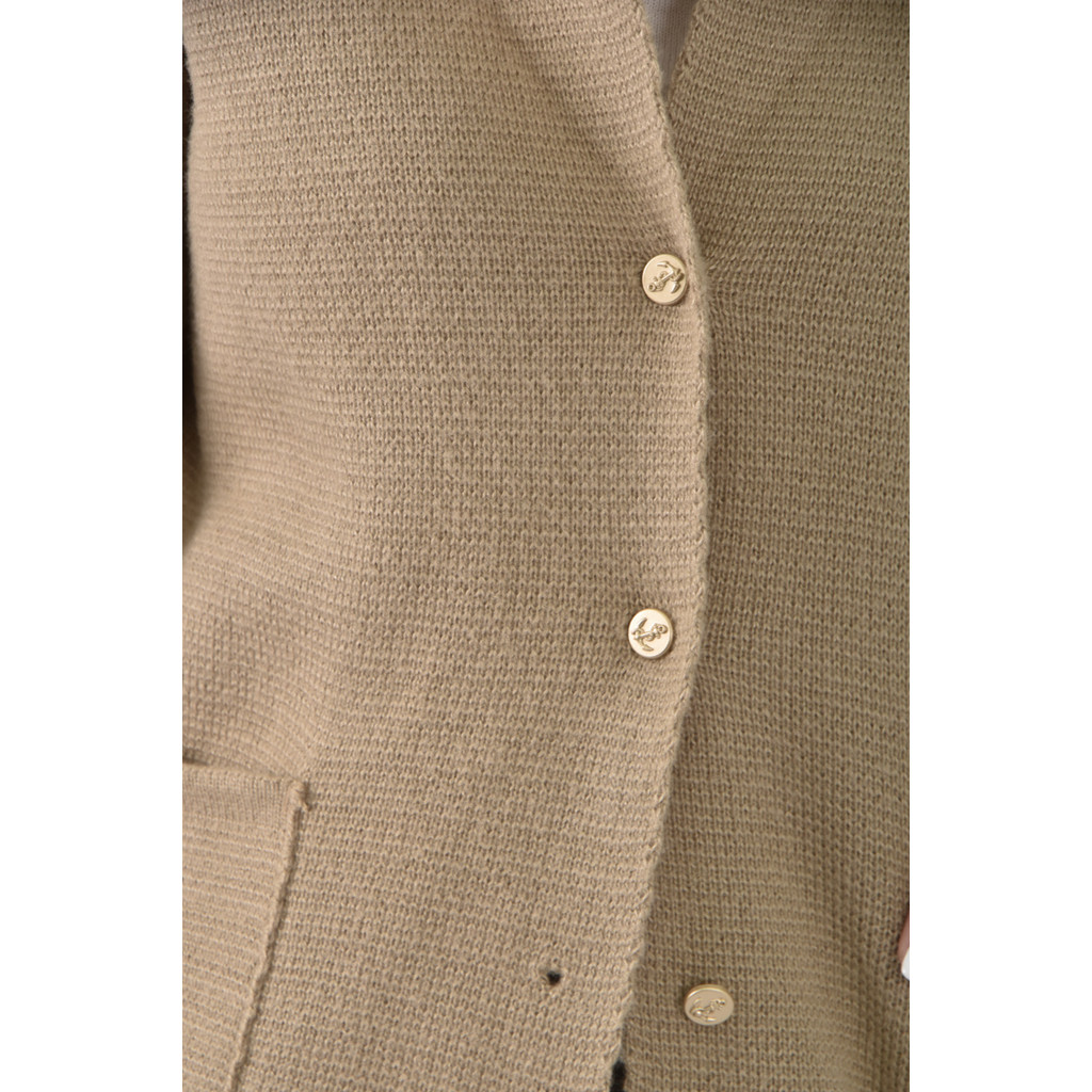 (L) money packing韓牌西裝素面杏色外套二手衣, , large