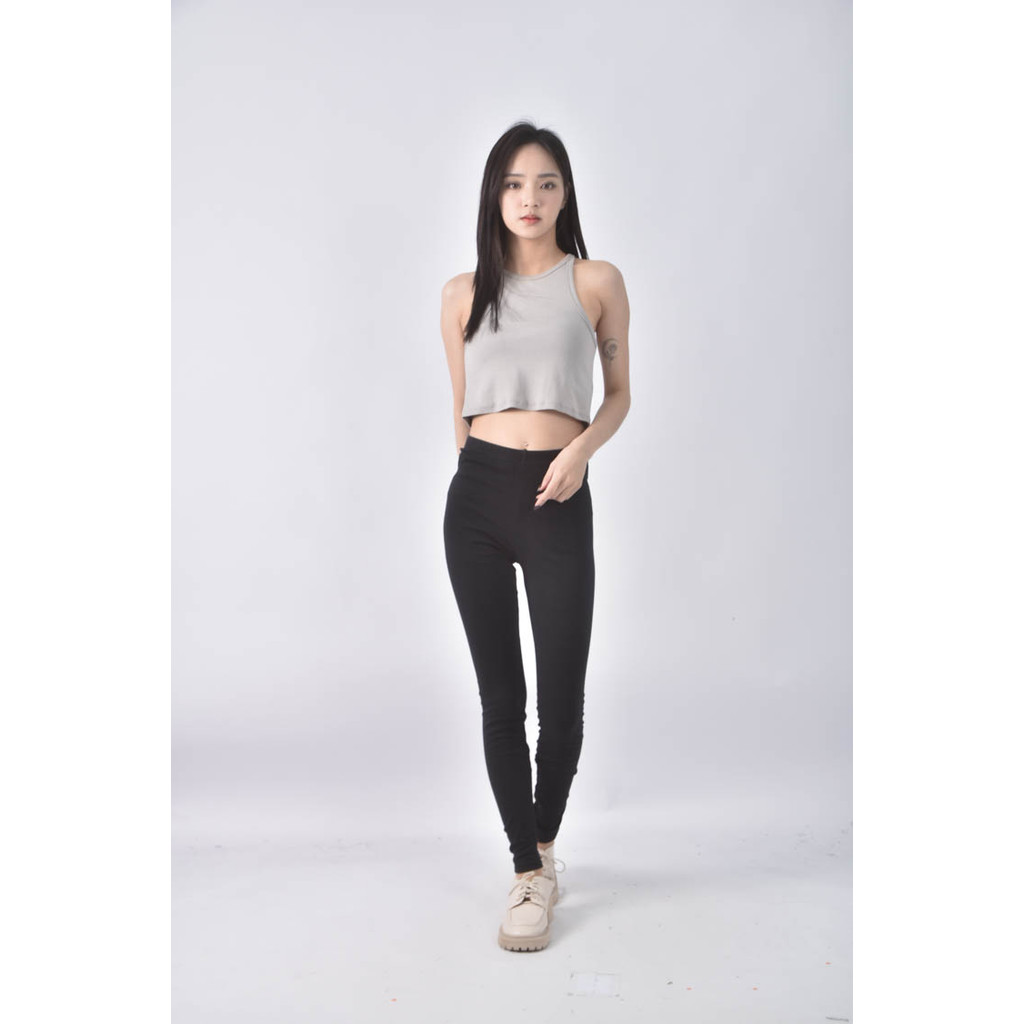 (XS（含）以下) net棉質內搭黑色長褲二手衣, , large