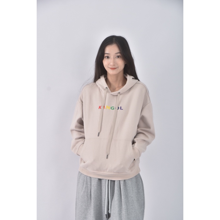 (S) kangol棉質連帽杏色長袖上衣二手衣, , large