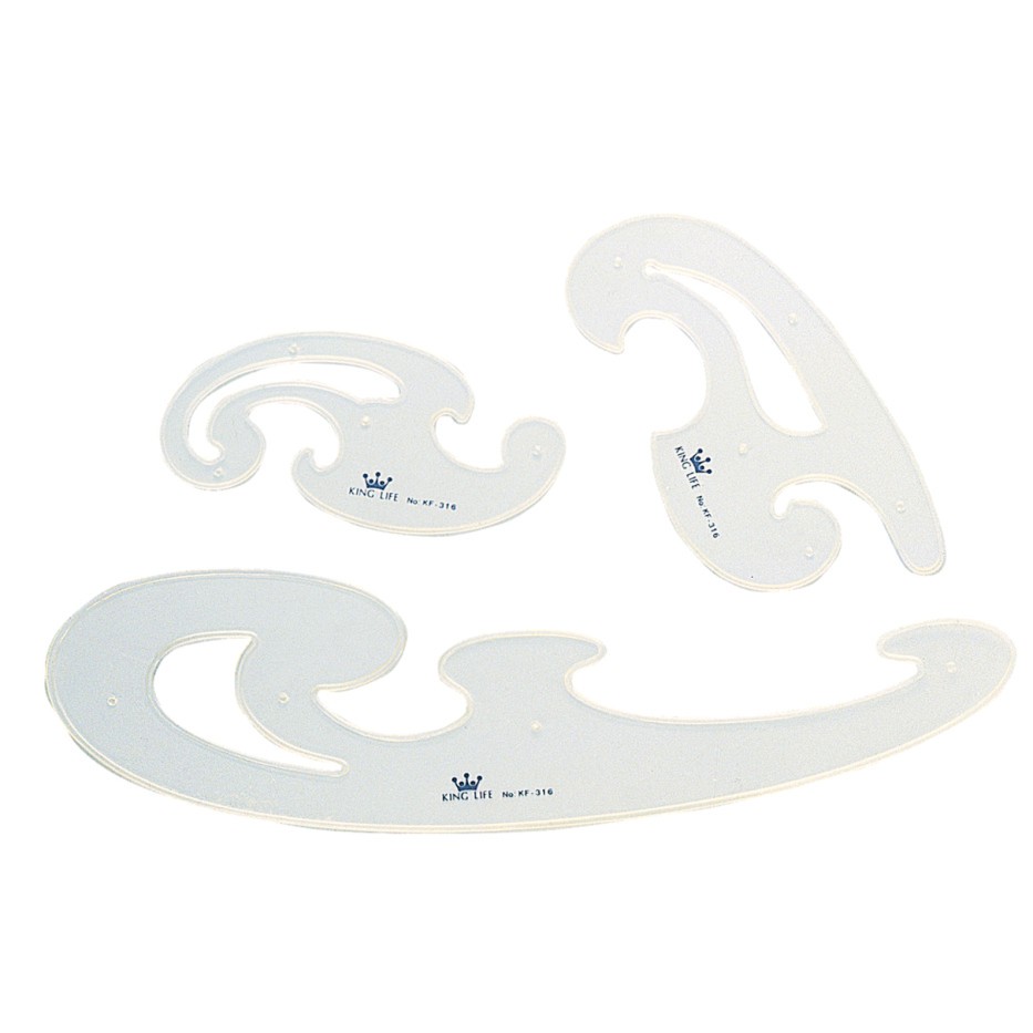 徠福 Life 曲線板(雲形定規)(KF-316)規格:3片入, , large