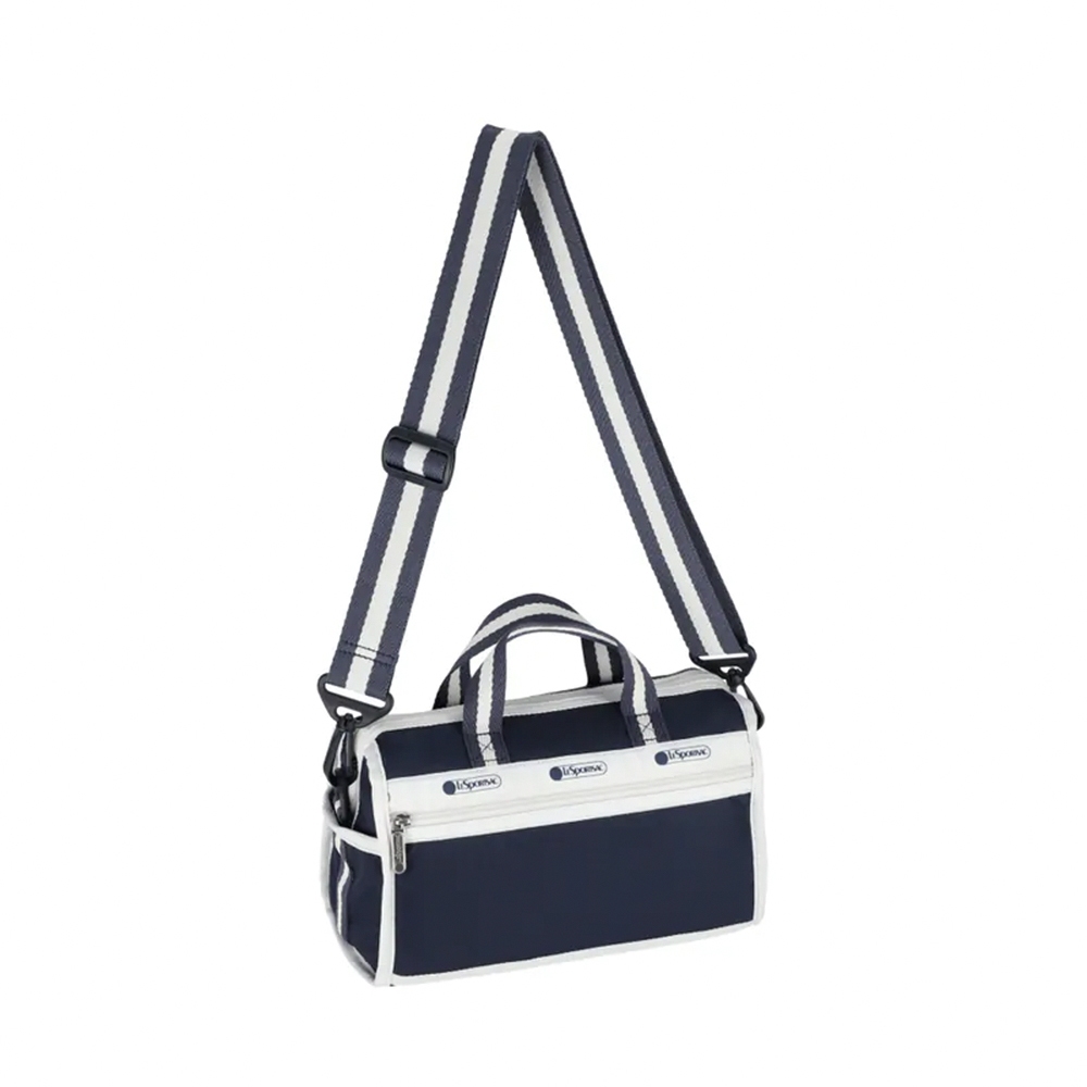 |快速出貨|Lesportsac MINI DUFFEL CROSSBODY 迷你筒狀肩背包 -滾邊深海藍, , large