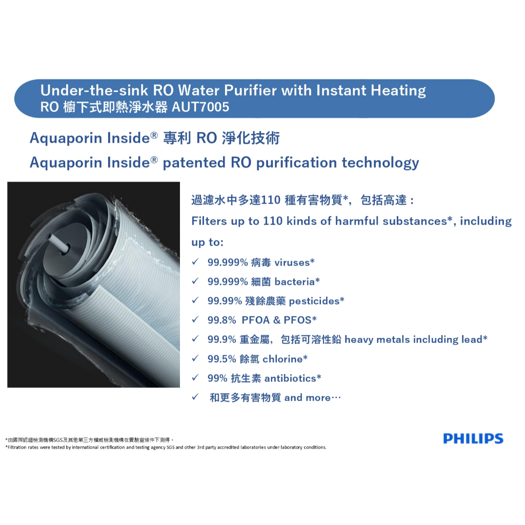 【麗水生活】PHILIPS 飛利浦 AUT822/97 AQP RO濾芯 (適用於 AUT7005), , large