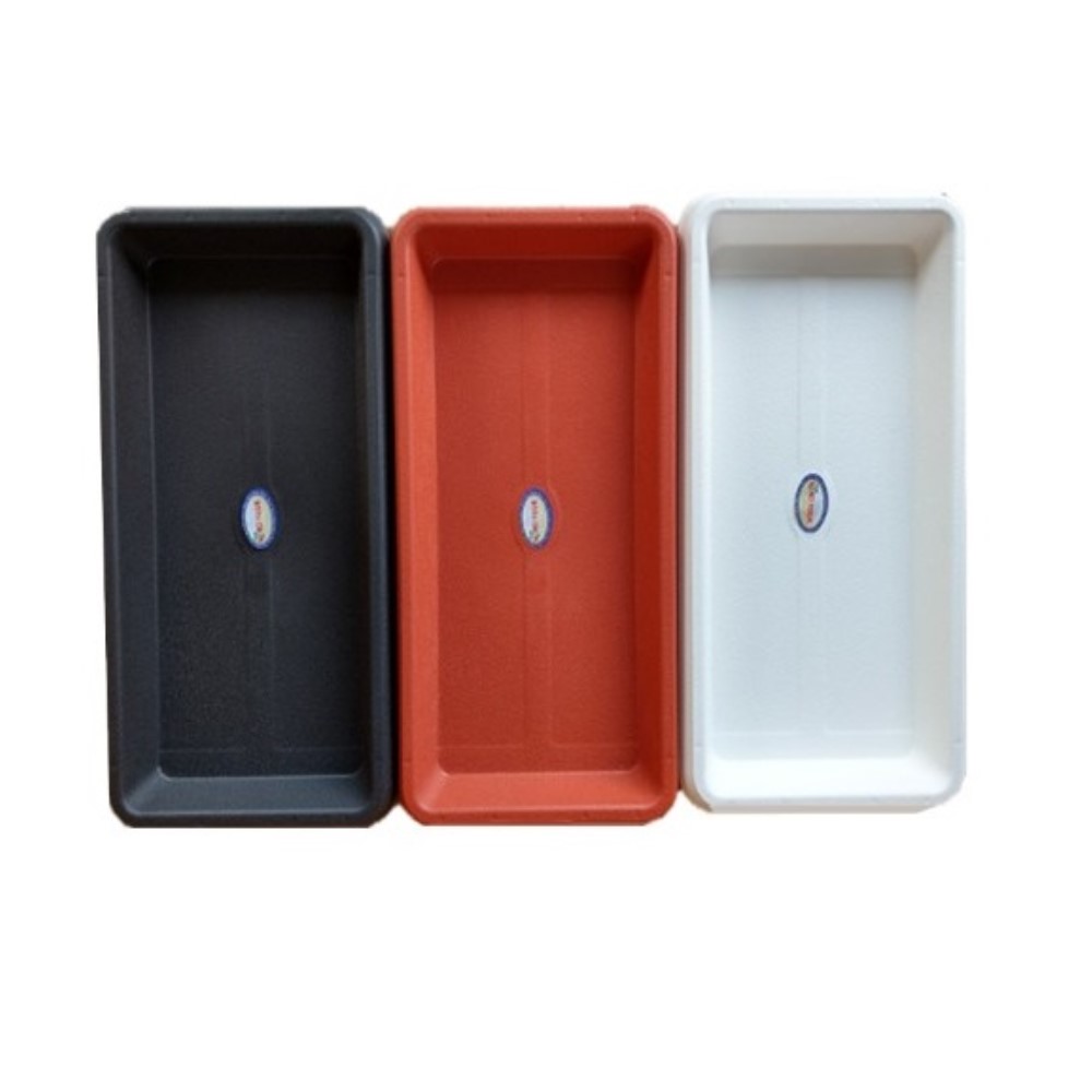 【向花緣】磚紋花槽底盤 磚紅色 - 1.5尺, , large