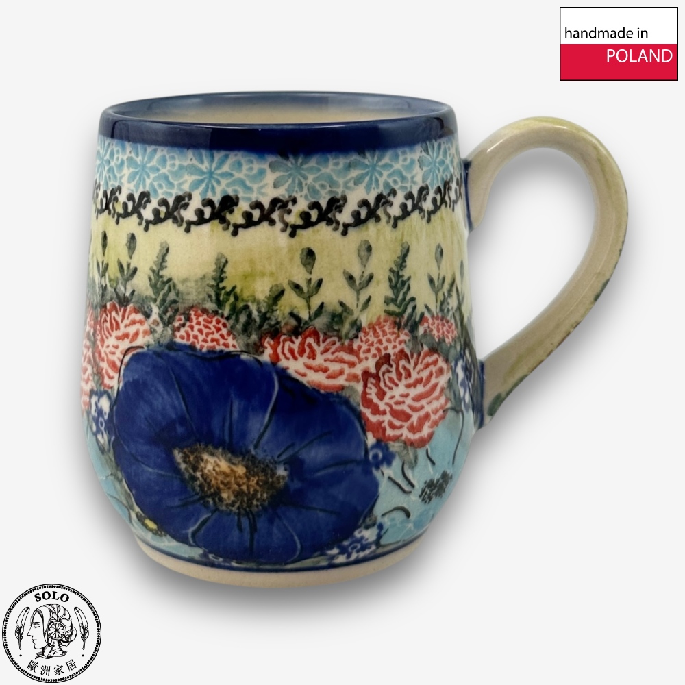 【SOLO Vintage】Cerraf Polish Pottery 320ml Mug Song of Wildflowers Series Made in Poland, , large