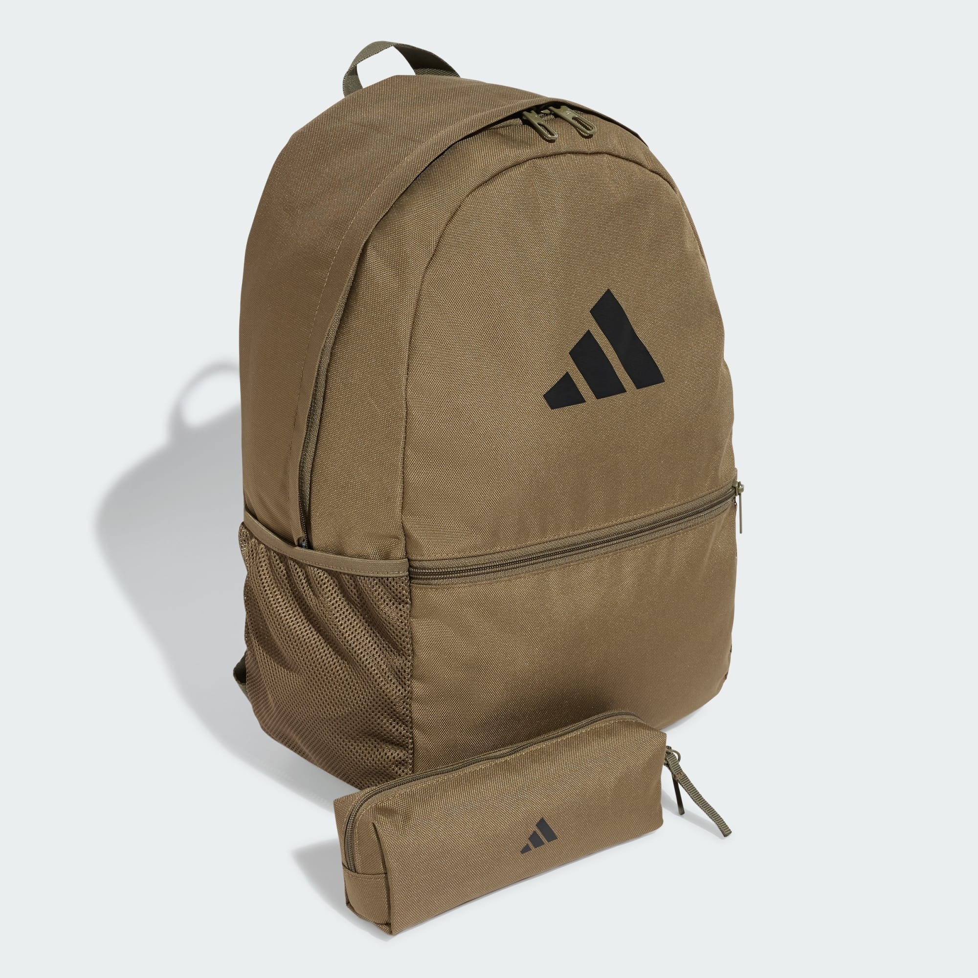 [秉宸] ADIDAS CLSC PCASE BP 後背包附鉛筆盒 棕 JD3091, , large