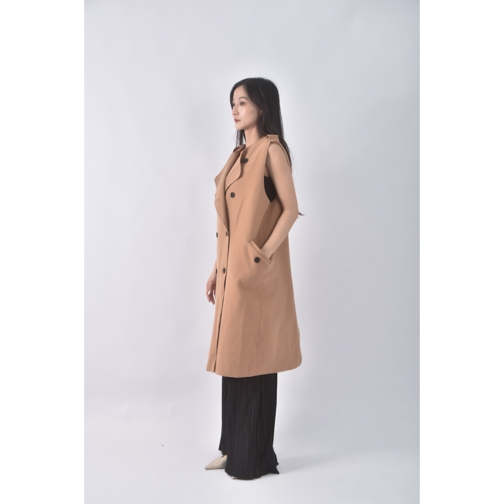 (XL) mods西裝無袖棕色外套二手衣, , large
