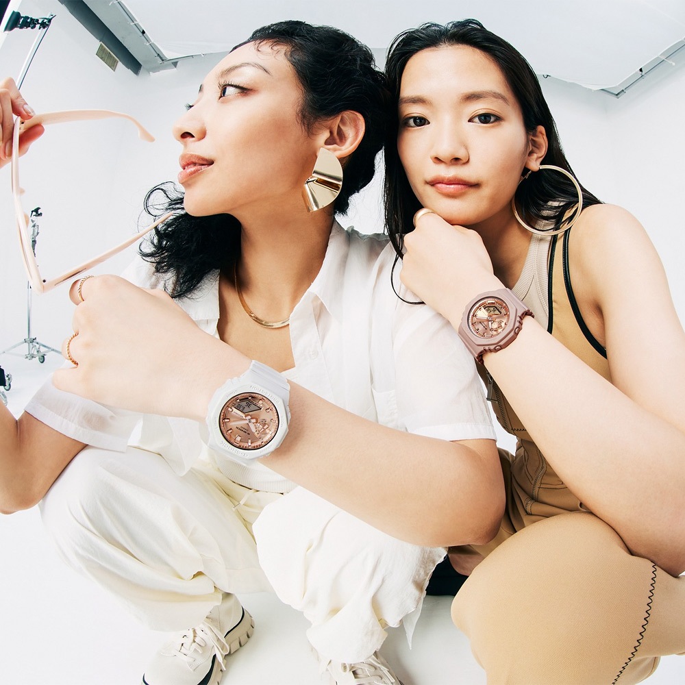 CASIO 卡西歐 G-SHOCK ITZY Lia 配戴款 粉紅金 八角 手錶 女錶 GMA-S2100MD-7A, , large