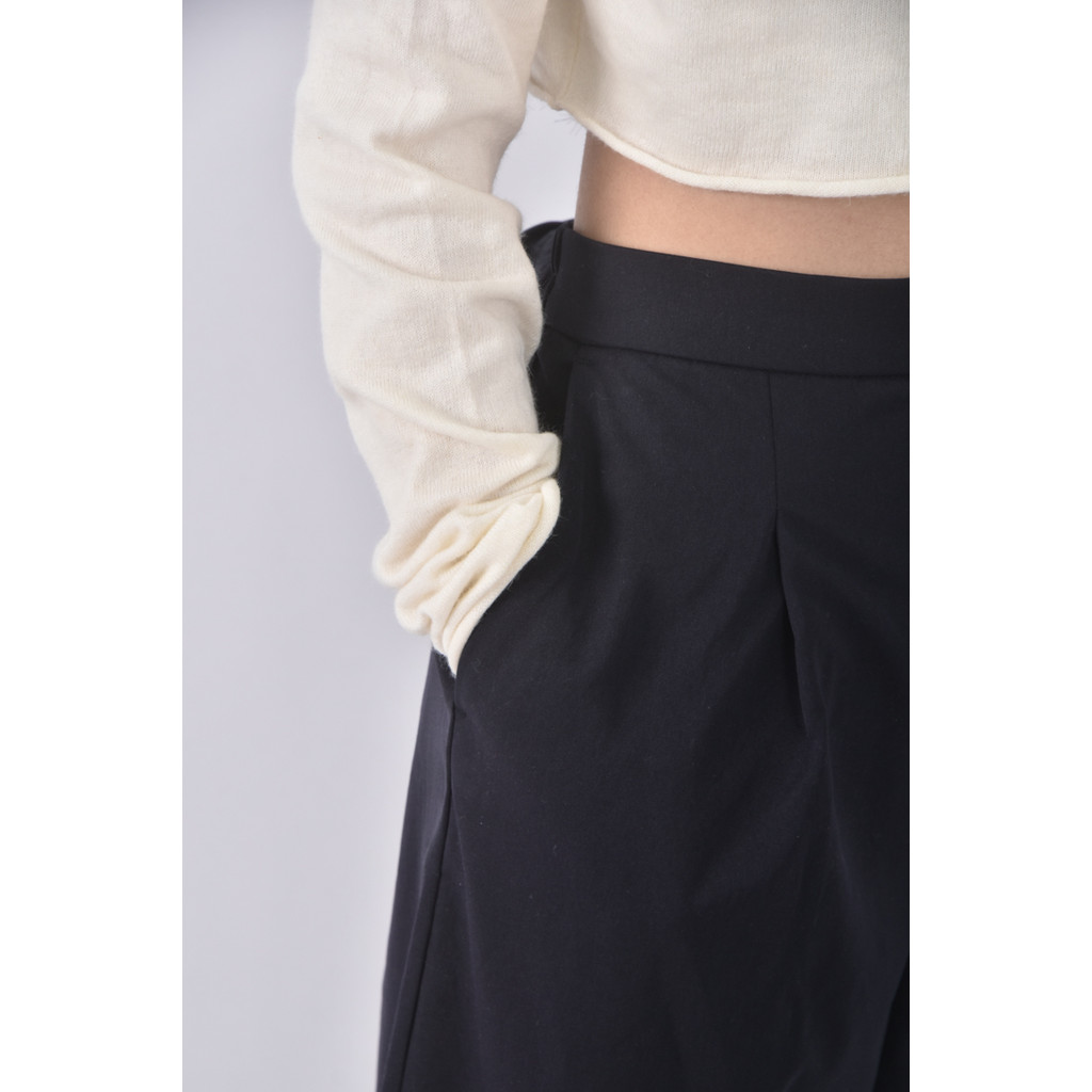 (3XL) 高腰西裝素面藍色長褲二手衣, , large