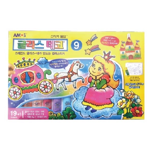 【AMOS 阿摩司】韓國原裝  19色+1色 22ML 玻璃彩繪膠 / 組 GD22P20R, , large