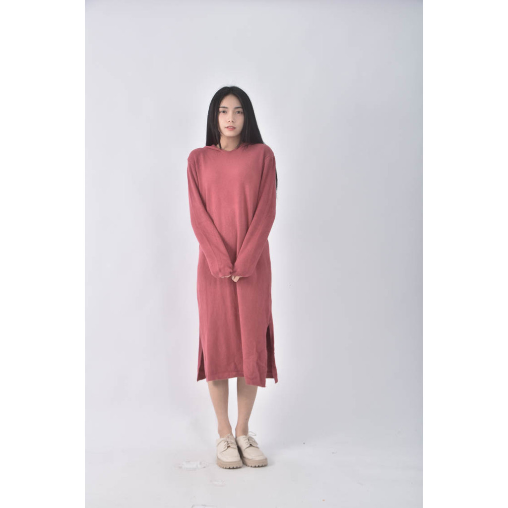 (L) 連帽粉色洋裝二手衣, , large