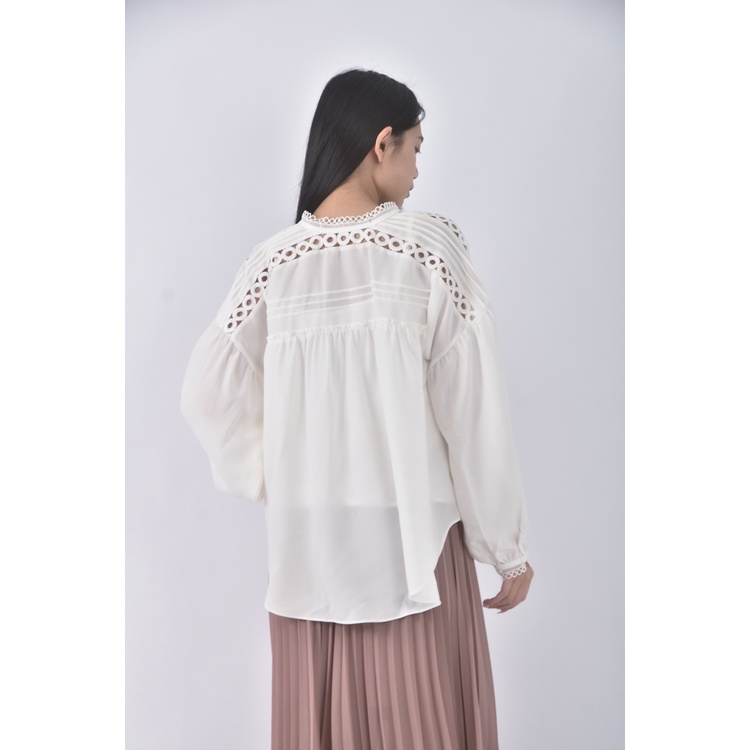 (M) moma質感兩件式白色長袖上衣二手衣, , large