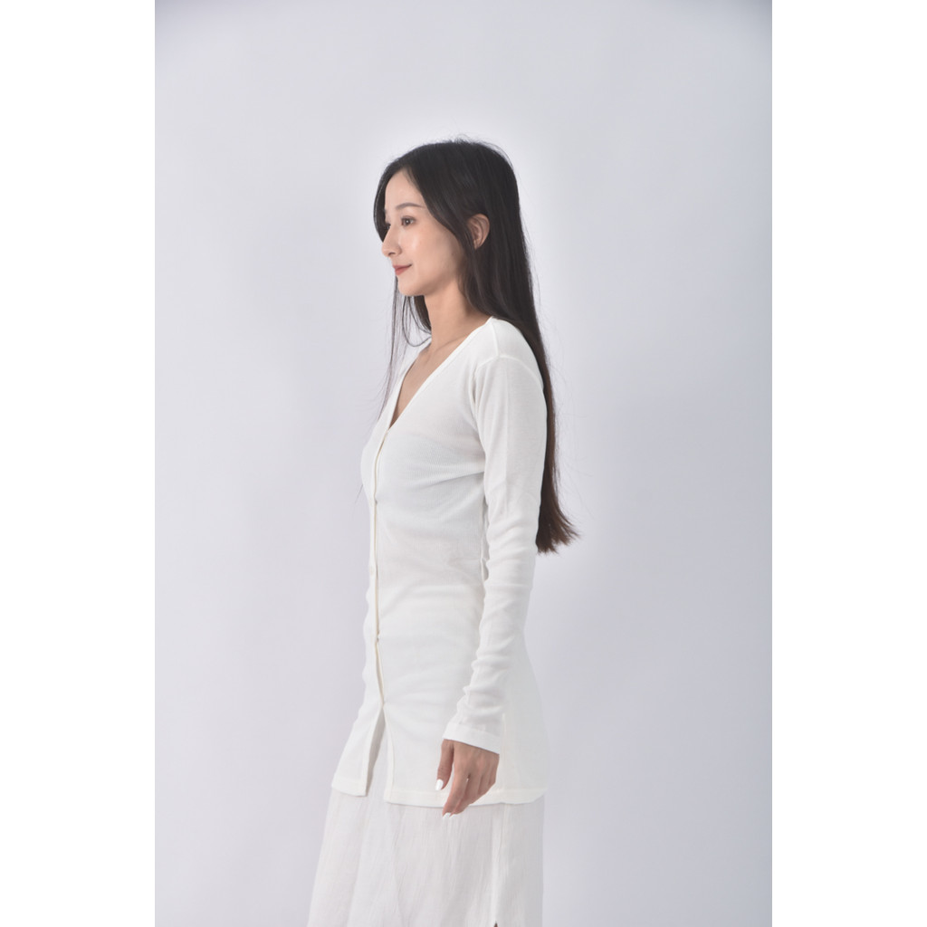 (S) rayal conture質感坑紋白色洋裝二手衣, , large