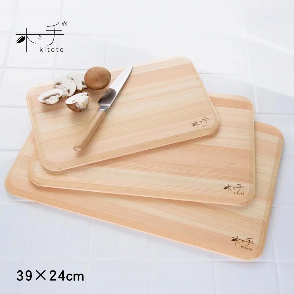 【KITOTE】日本製超輕量檜木砧板39×24cm(日本奈良產檜木/可進洗碗機), , large