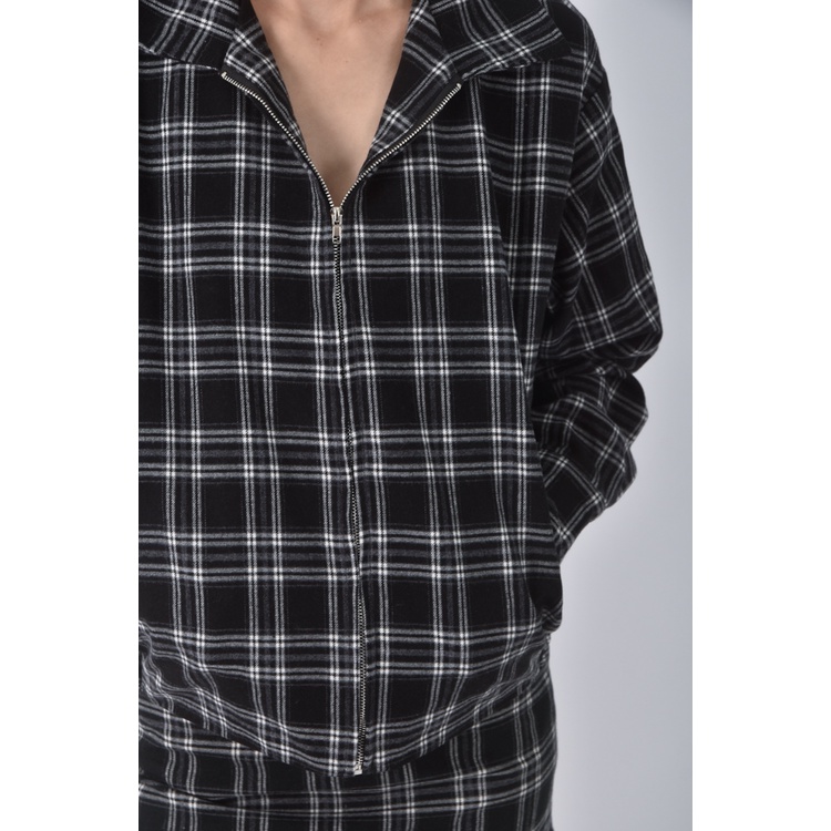 (S) huchujing質感格紋黑色套裝二手衣, , large