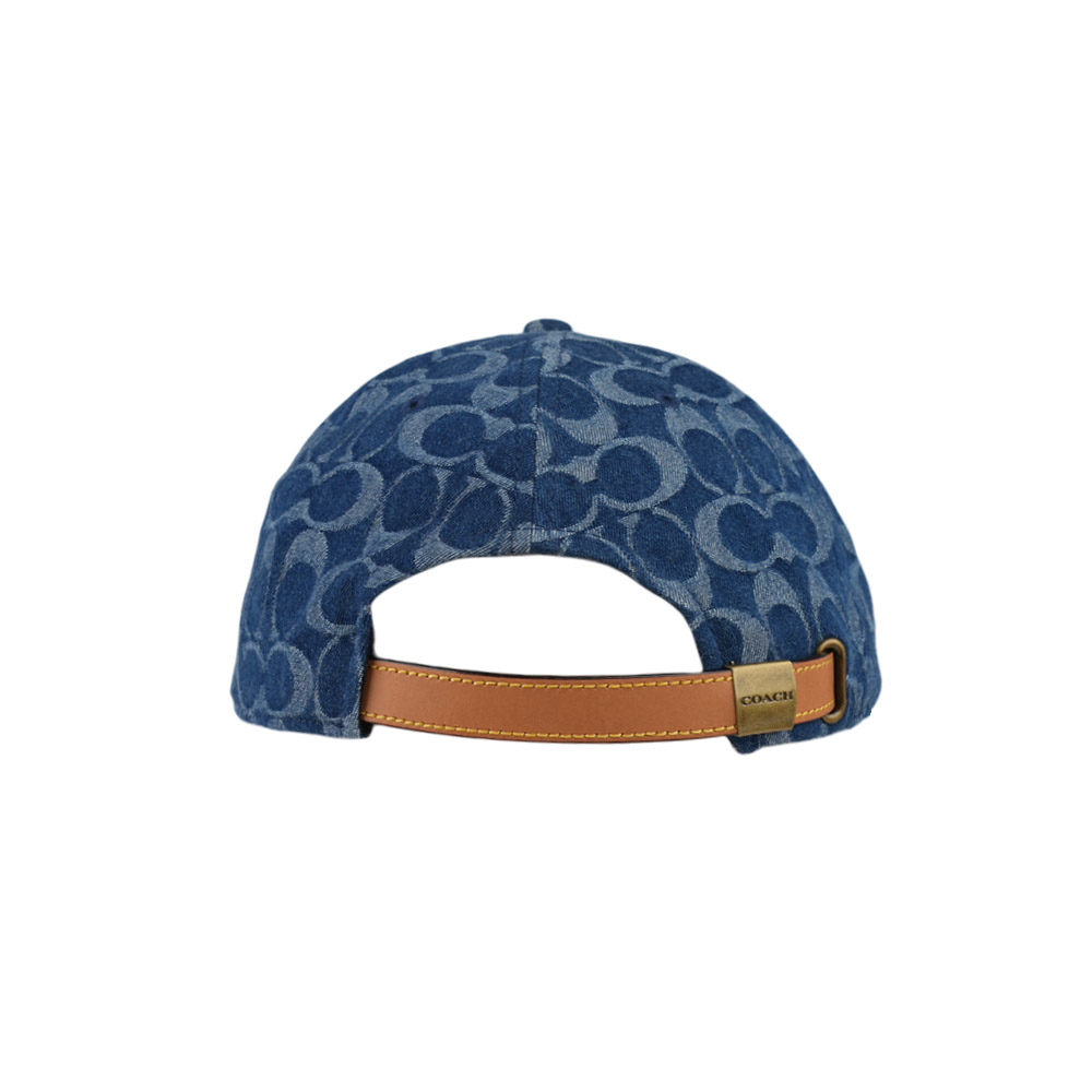 COACH 滿版CC Logo 棉質牛仔棒球帽 XS-S / 單寧藍, 單寧藍, large