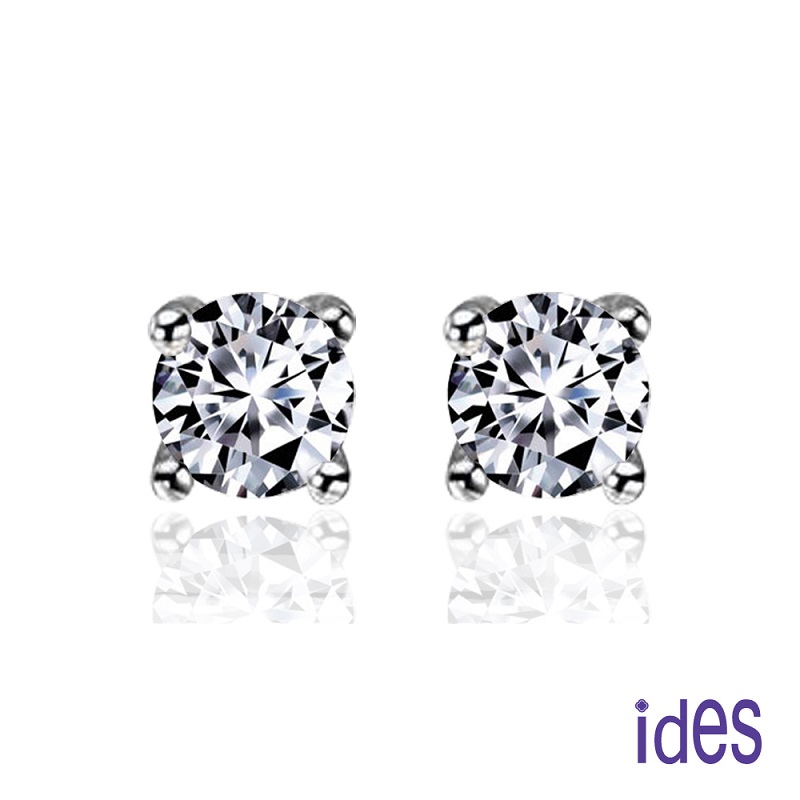 [ides愛蒂思]單顆系列經典款10分E/VS1八心八箭極優EX車工鑽石耳環2選1（單支）, , large