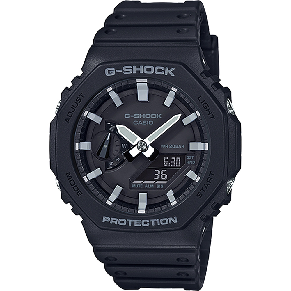 CASIO 卡西歐 G-SHOCK 八角 雙顯 電子錶 GA-2100-1A