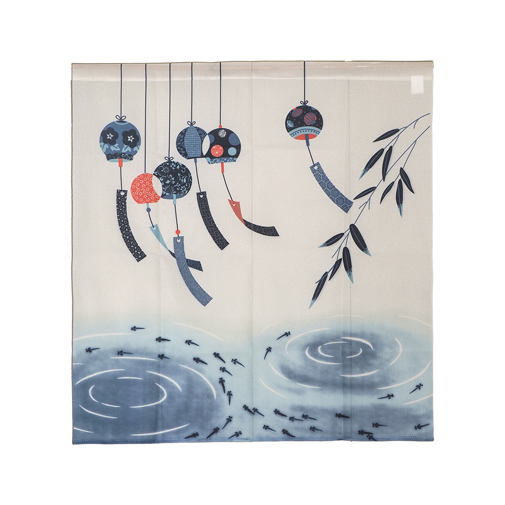 針織中門簾-85x90cm-日式風鈴-2條, , large