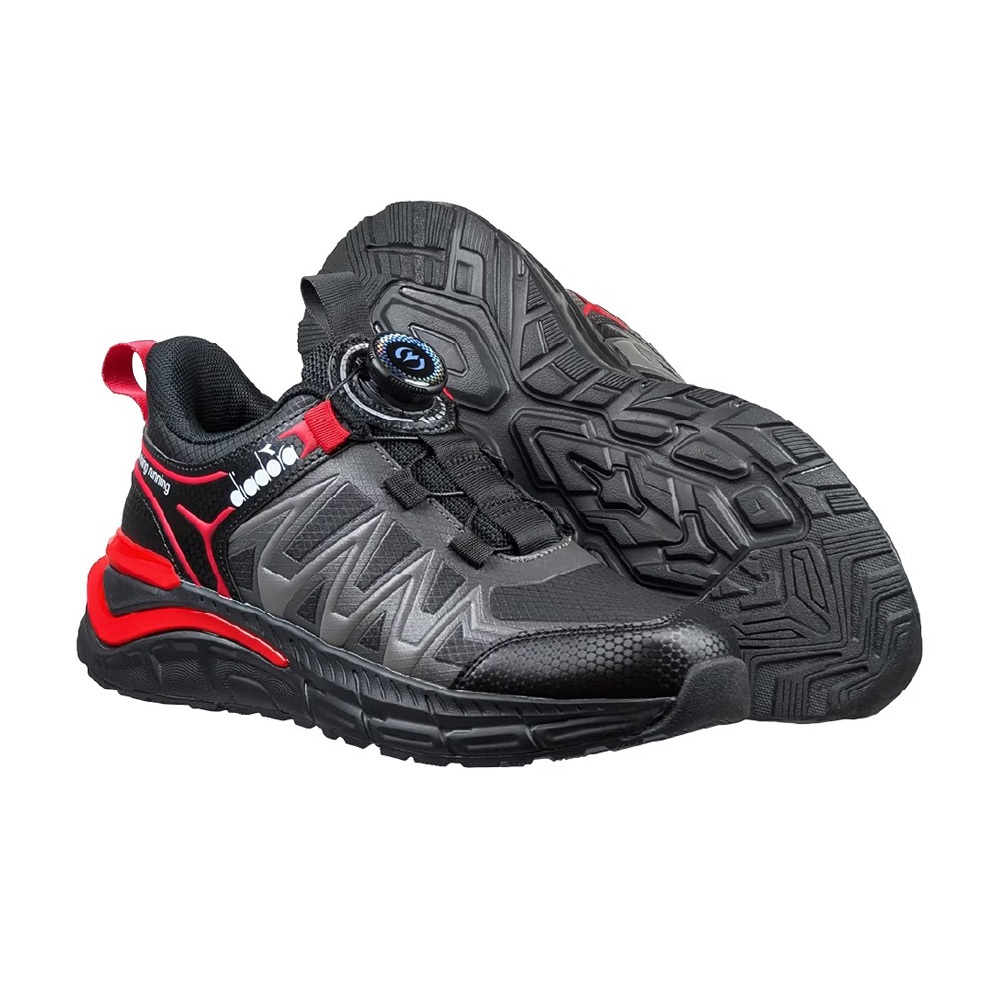 DIADORA迪亞多那 雷神大童慢跑鞋 童運動鞋 童鞋 寬楦 輕量 透氣 保護後跟 吸震 穩定 抗菌 除臭 黑紅 黑灰藍, , large