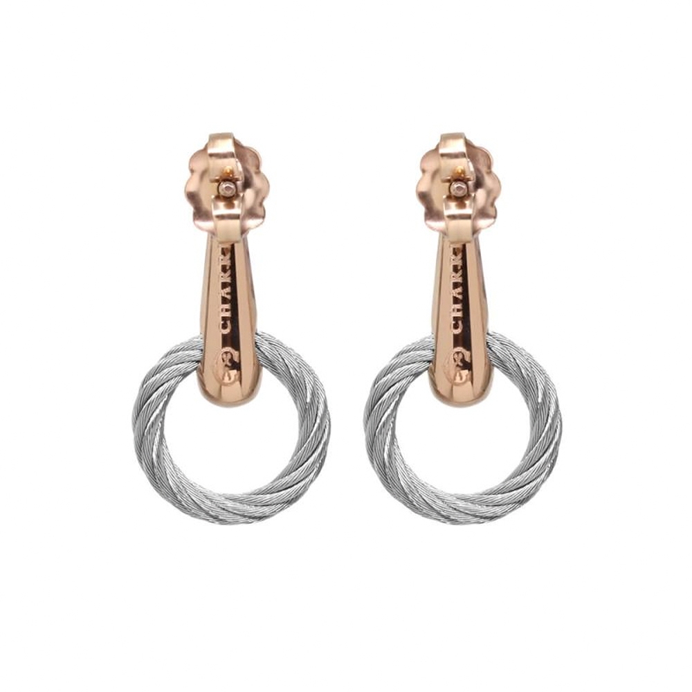 CHARRIOL 夏利豪 INFINITY ZEN 鋼索耳環 送禮推薦 03-102-1232-1, , large