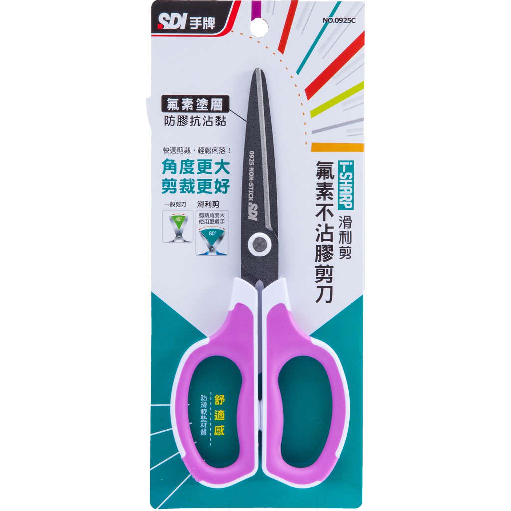 手牌SDI  7"滑利剪*氟素不沾剪刀，175mm(0925C))*不挑色, , large