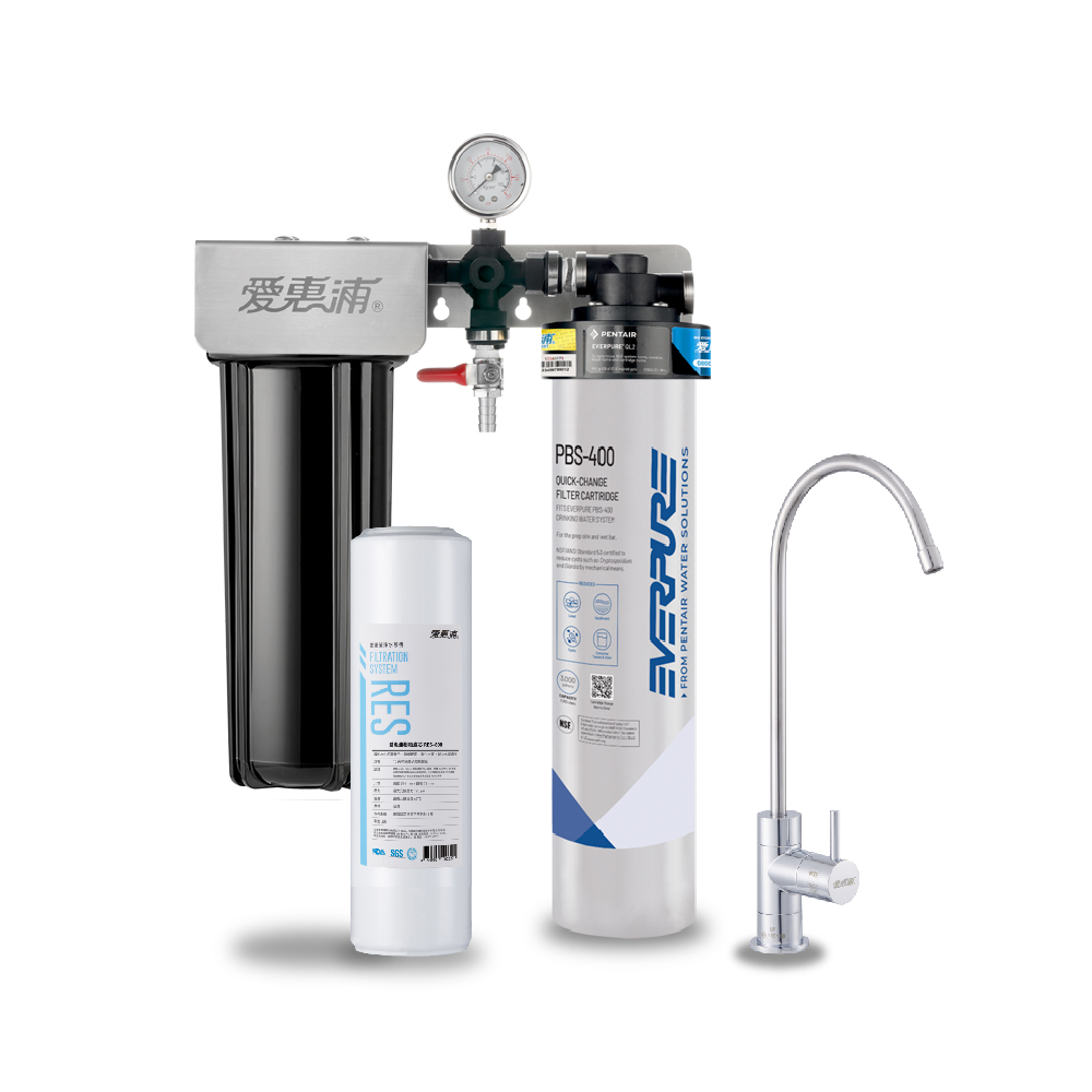 【愛惠浦】硬水區大家庭適用- PBS400 二道式櫥下生飲淨水器(搭配RES800樹脂濾芯), , large