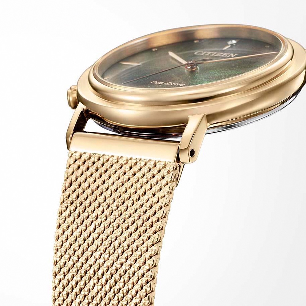 CITIZEN 星辰 L系列 廣告款 光動能女錶 套錶 EM1003-48X, , large