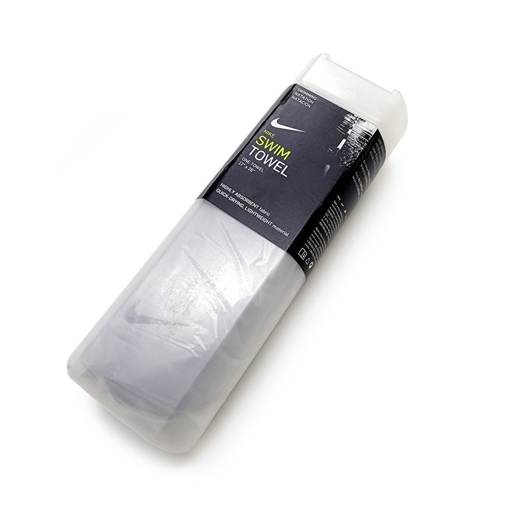 NIKE SWIM LARGE HYDRO TOWEL 超吸水壓縮毛巾 健身 訓練 跑步 輕量 便攜 柔軟 吸水佳 灰, , large