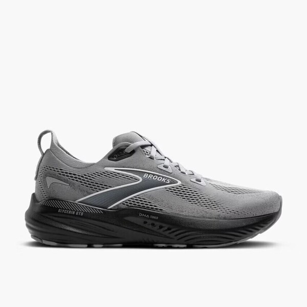 Brooks Glycerin Gts 22 男 慢跑鞋 超寬楦 彈力 支撐 緩震 灰 黑 [1104464E078], , large