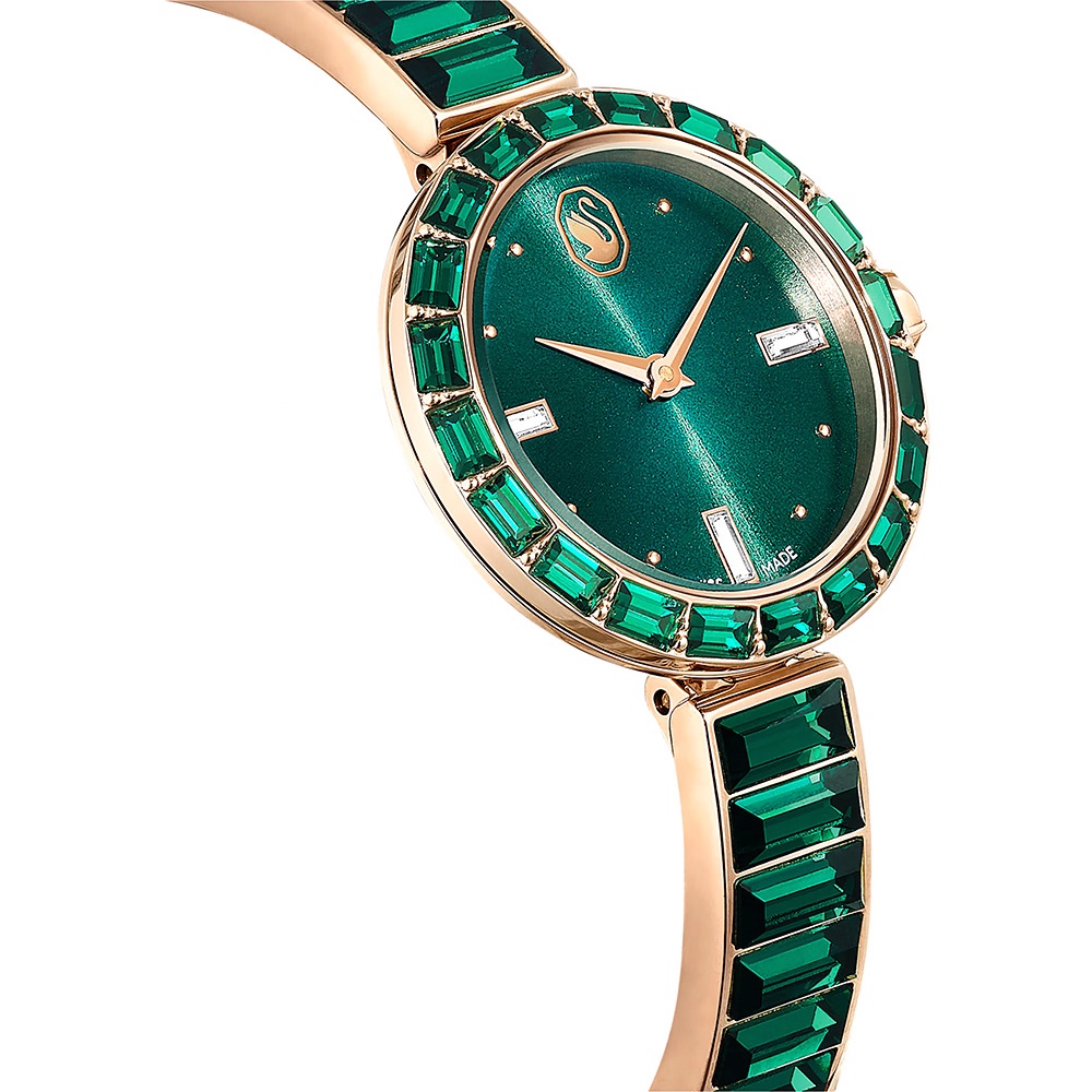 SWAROVSKI 施華洛世奇 Matrix Bangle 方形切割水晶手鐲式手錶 女錶-25mm(5690808), , large