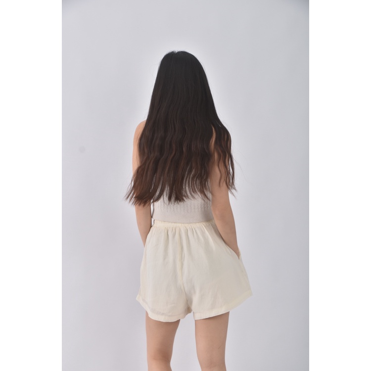 (S) 高腰質感白色短褲二手衣, , large