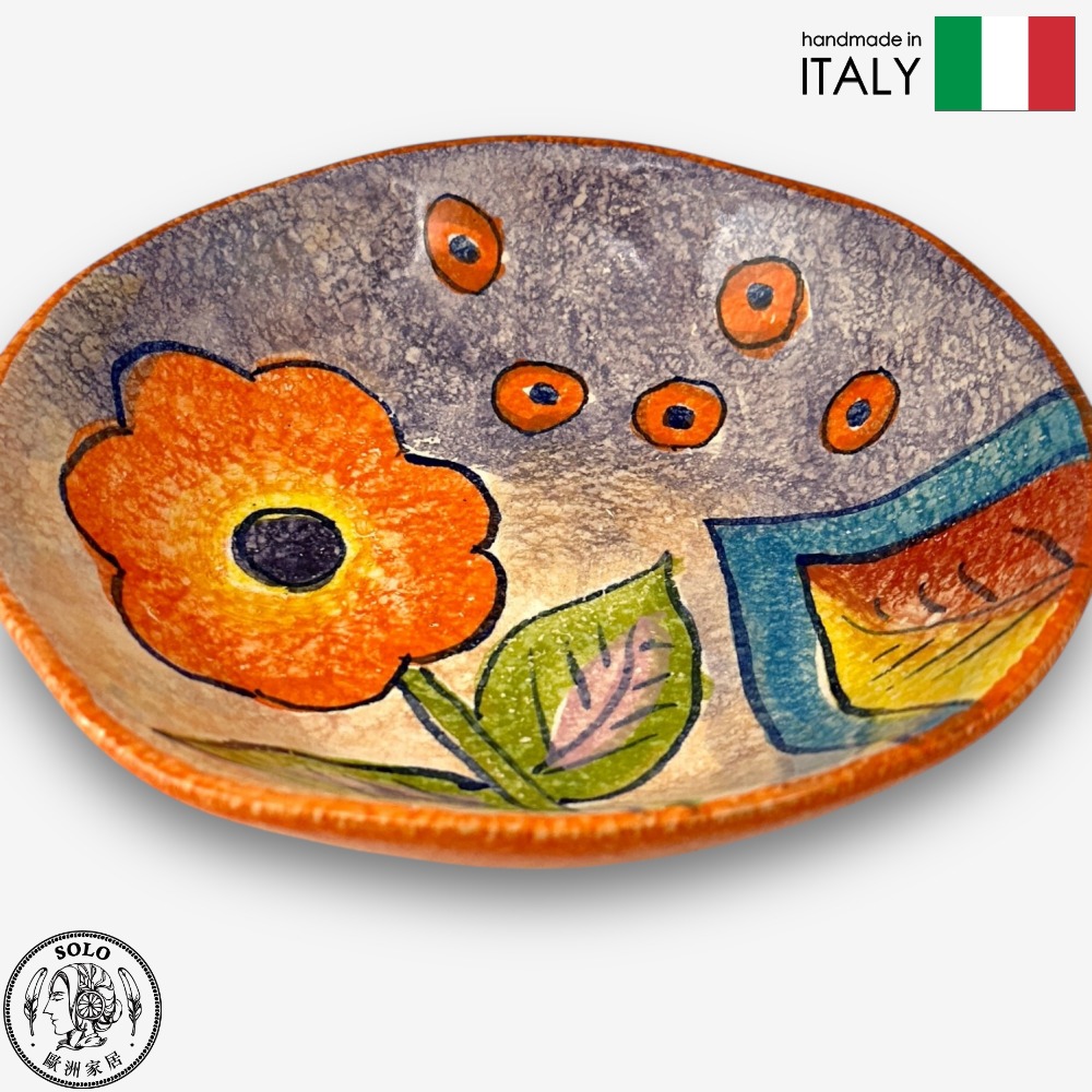 【SOLO Vintage】Modigliani Italian Pottery 19cm Pasta Plate Deep Round Plate Soup Plate Roma Amor Series, , large